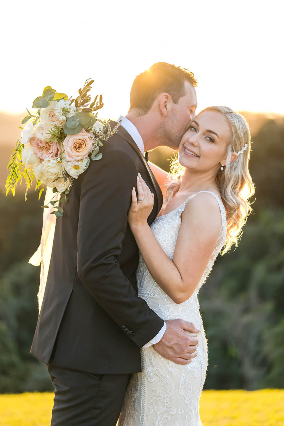 Bride and Groom - Sunshine Coast Mobile Wedding Hair and Makeup by Marlies